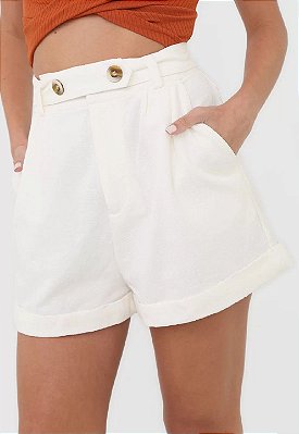 SHORT DRESS TO BOTOES - OFF-WHITE