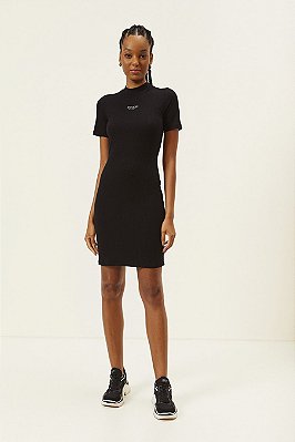 VESTIDO COLCCI CANELADO - PRETO