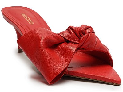 SANDALIA AREZZO COURO SALTO FINO MAXI - VERMELHO