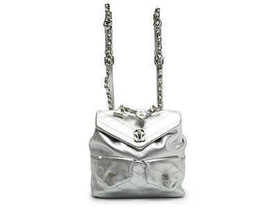 MOCHILA SCHUTZ CHARMS COURO- PRATA
