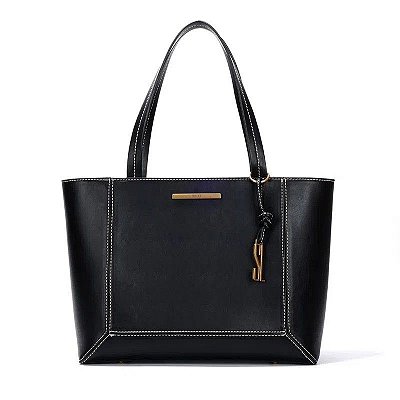 BOLSA SANTA LOLLA SHOPPER PESPONTO- PRETO