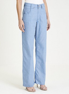 CALÇA FORUM - AZUL/PRATA