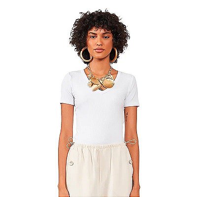 BLUSA COLCCI CANELADA - BRANCO