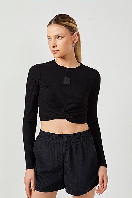 BLUSA COLCCI CANELADA - PRETO