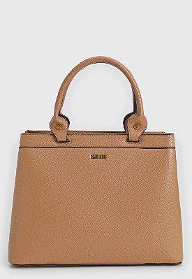 BOLSA SANTA LOLLA TOTE TIRACOLO ESTRUTURADA GRANDE- AMENDOA