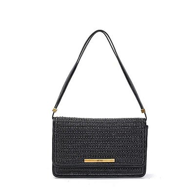 BOLSA SANTA LOLLA TRAMADO MEDIA - PRETO