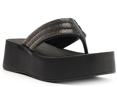 SALTO BRIZZA FLATAFORM CRISTAL COLORS - PRETA