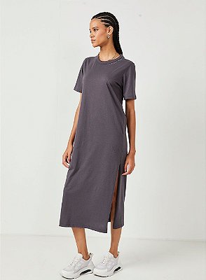 VESTIDO COLCCI FITNESS - CINZA FULIGEM