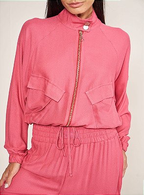 JAQUETA COLCCI LOOSE COM BOLSOS - ROSA GERIBA