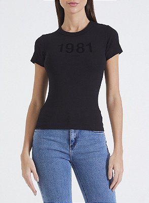 CAMISETA FORUM BABYLOOK 1981 - PRETO