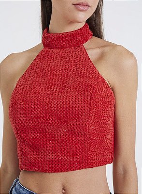 TOP FORUM TWEED - VERMELHO SPARKL