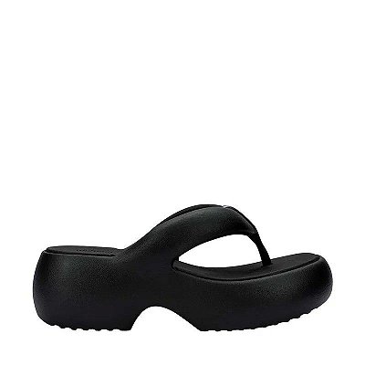 SANDALIA MELISSA FREE FUZZY PLATFORM - PRETO