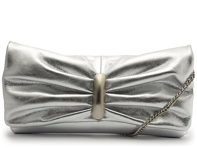 CLUTCH SCHUTZ NAPA GLOVE METALIZADO PEQUENA - PRATA