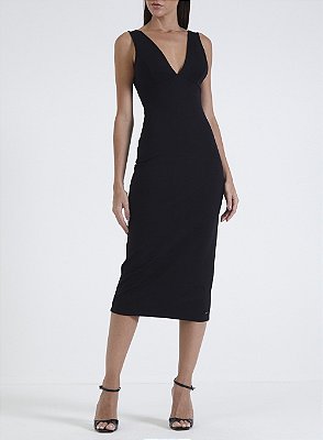 VESTIDO FORUM RETO MIDI - PRETO
