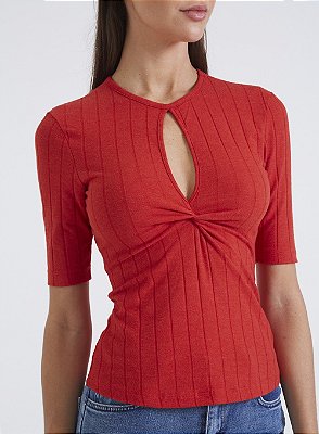 BLUSA FORUM CANELADA - VERMELHO SPARKLE