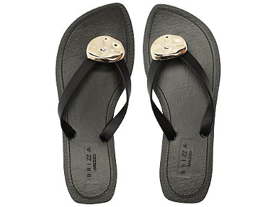 CHINELO BRIZZA BICO FOLHA - PRETO