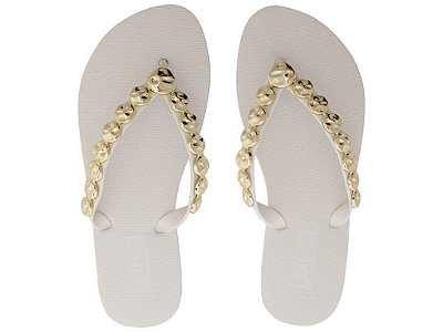 CHINELO BRIZZA METALIZADO - BRANCO
