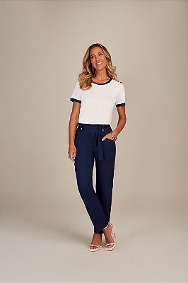 CALÇA RAMO SELVAGEM SLOUCHY COM FAIXA -  AZUL MARINHO