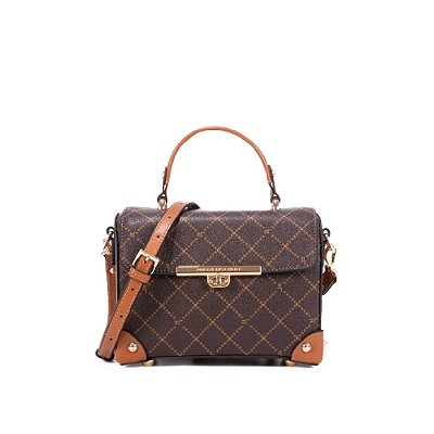 BOLSA JORGE BICHOFFF TRANSVERSAL ESTRUTURADA MONOGRAMA - AMENDOA