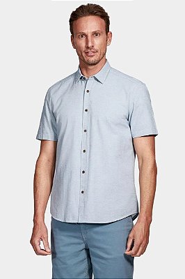 CAMISA ARAMIS SLIM FALSO LISO BELFORT - AZUL