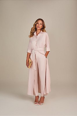 CHEMISE RAMO SELVAGEM MANGA 3/4 COM FAIXA -ROSE