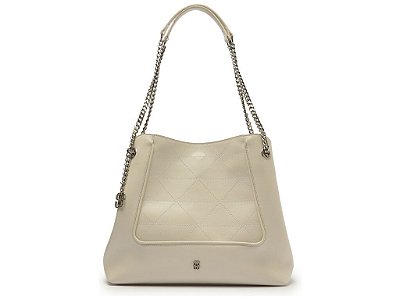 BOLSA SHOULDER ELLEN COURO MATELASSE-BRANCO