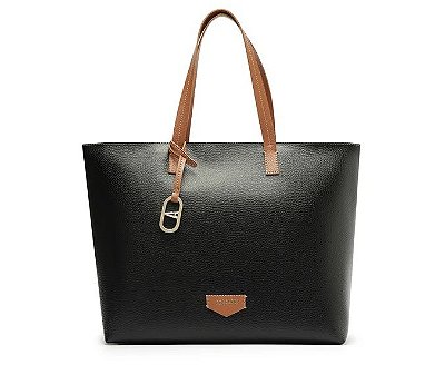 BOLSA ANACAPRI SHOPPING CÁPSULA METAL -PRETA