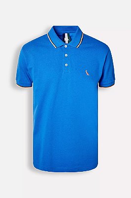POLO RESERVA FRISO DUPLO-AZUL ROYAL