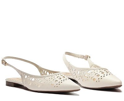 SAPATILHA ANACAPRI SLINGBACK PERFUROS-BRANCO