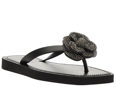 CHINELO BRIZZA TIRA FINE FLOR- PRETO