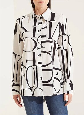 CAMISA FORUM ESTAMPADA -BRANCO PRETO