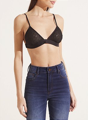 TOP FORUM TULE BORDADO -PRETO