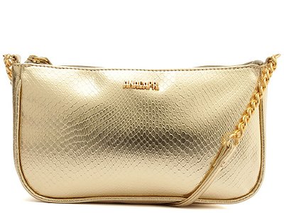 BOLSA ANACAPRI MEDIA METALLIC COBRA DOURADO