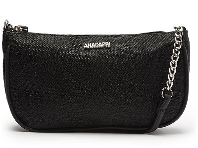 BOLSA ANACAPRI MEDIA  LUMINOCOLOR METALLIC PRETO