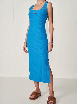 VESTIDO CANELADO AZUL SCHOOL