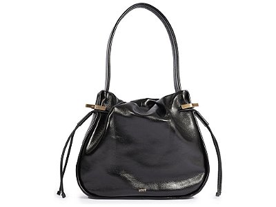 BOLSA SCHUTZ DEVIN MEDIO COURO PRETO PRETO