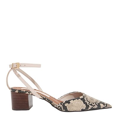 SCARPIN SANTA LOLLA ANIMAL PRINT COBRA - BEGE
