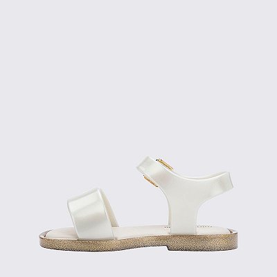 SANDÁLIA MINI MELISSA MAR SANDAL - BRANCO CINTILANTE