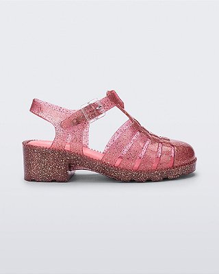 SANDÁLIA MINI MELISSA POSSESSION HEEL- ROSA MÉDIO