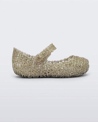 SANDÁLIA MINI MELISSA CAMPANA PAPEL BABY - DOURADA