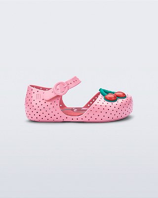SANDÁLIA MINI MELISSA FURADINHA POP BABY - ROSA VERMELHO