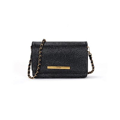 BOLSA SANTA LOLLA RISCO PRETO ALÇA TRANSVERSAL - PRETO
