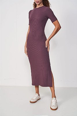 VESTIDO CANELADO COLCCI SPORT ROXO BLAISE