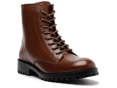 CALCADOS BOTA SALTO BAIXO COUROS PINHAO