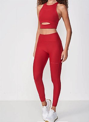 CONJUNTO COLCCI SPORT TOP E CALCA LEGGING VERMELHO POTTER