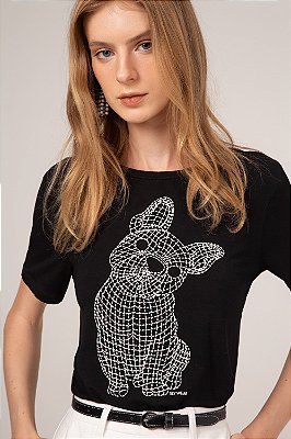 T-SHIRT SLYWEAR - VISCOLYCRA PRETO