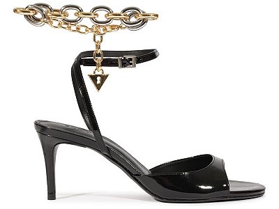 SANDÁLIA SCHUTZ AMIE CHAIN MID PRETA