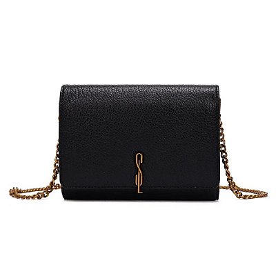 BOLSA CARTEIRA SANTA LOLLA FLOATER ALCA CORRENTE TRANSVERSAL PRETO