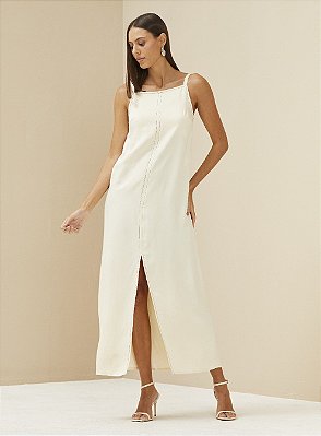 VESTIDO FORUM BEGE AFFOGATO