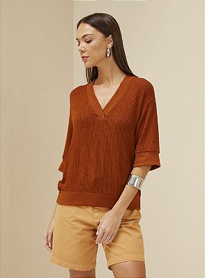 BLUSA FORUM MARROM ZEUS